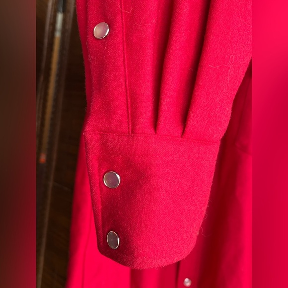 Vintage Pendleton Red Wool Pearl Button Down Shirt Top Men's Medium M - Picture 4 of 6